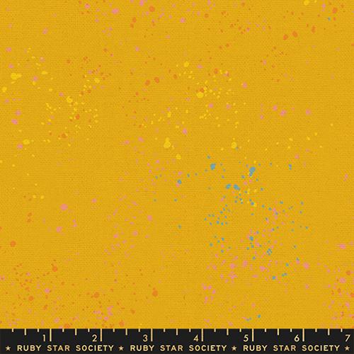 GOLDENROD Speckled Linen Cotton Canvas, Speckled by Rashida Coleman Hale for Ruby Star Society