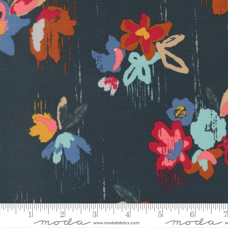 DEEP SEA Brush Stroke, Boho Haven by Fancy That Design House for Moda Fabrics