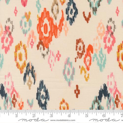 EGGSHELL Feathered Ikat, Boho Haven by Fancy That Design House for Moda Fabrics