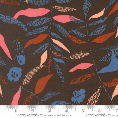 WALNUT Textured Frond, Boho Haven by Fancy That Design House for Moda Fabrics