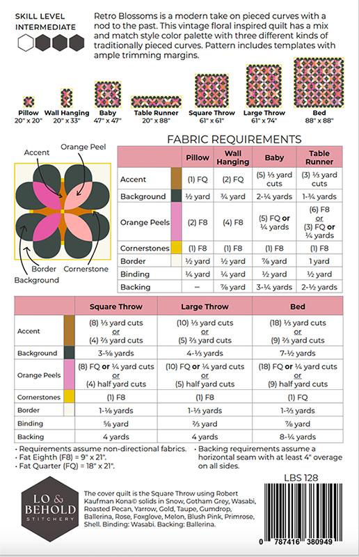 Retro Blossoms Quilt Pattern by Lo & Behold Stitchery