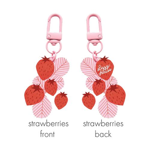 Funny Valentine Strawberry Zipper Charm from Lizzy House