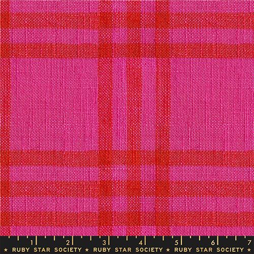 *Preorder* PINK Horizon Plaid Chore Coat Woven, Warp and Weft Mystic Fable by Alexia Abegg for Ruby Star Society