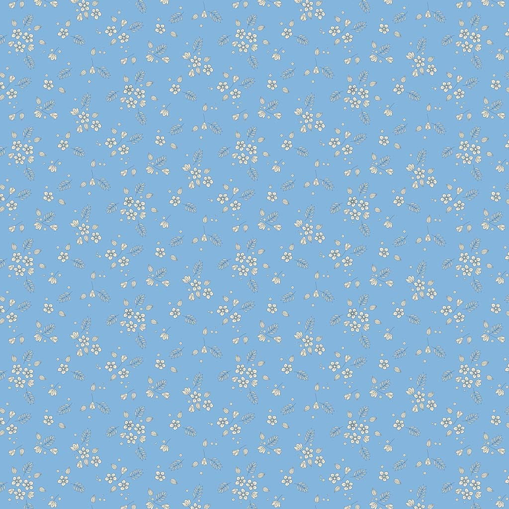 BLUE Blossoms in Blue, Floral Romance Rayon by Pippa Shaw for Figo Fabrics