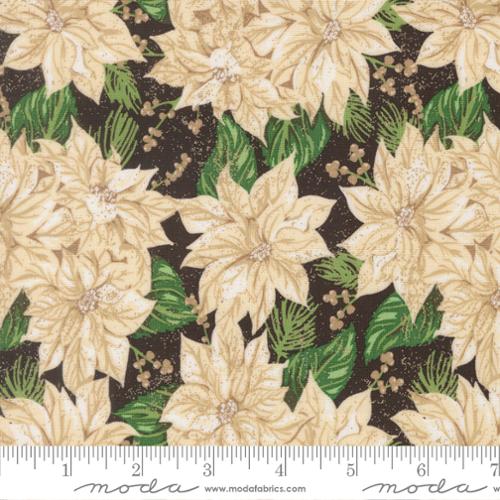 MIDNIGHT Vintage Poinsettia, Holiday Cheer by Stacy Iest Hsu for Moda Fabrics