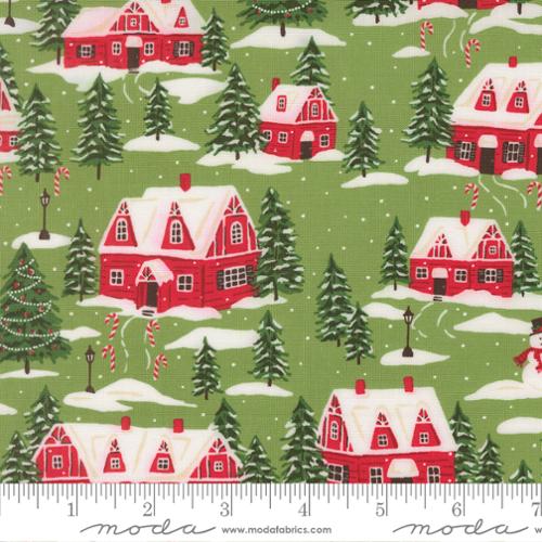 MISTLETOE Cardinals Village, Holiday Cheer by Stacy Iest Hsu for Moda Fabrics