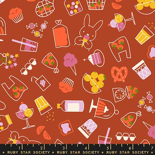 *Preorder* CAYENNE Bun E's Market, Persimmon by Rashida Coleman Hale for Ruby Star Society