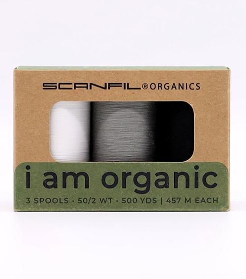 Organic Trio 50 wt 100% Cotton Thread by Scanfil Organics