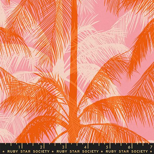 SORBET Palms, Linen Cotton Canvas, Poolside Too Collaborative Collection for Ruby Star Society