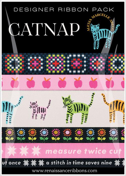 Designer Ribbon Pack of Catnap by Ruby Star Society from Renaissance Ribbons