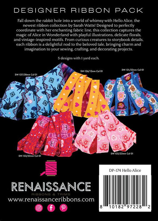 Designer Ribbon Pack of Hello Alice by Ruby Star Society from Renaissance Ribbons