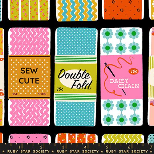 *Preorder* SOFT BLACK Sew Cute, 1 800 Notion, a Ruby Star Society Collaborative Collection