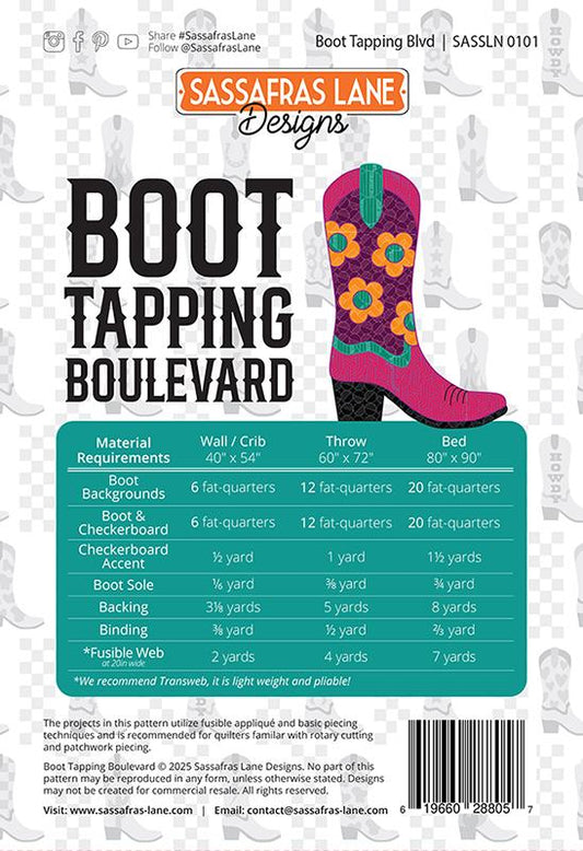 Boot Tapping Boulevard Quilt Pattern from Sassafras Lane Designs