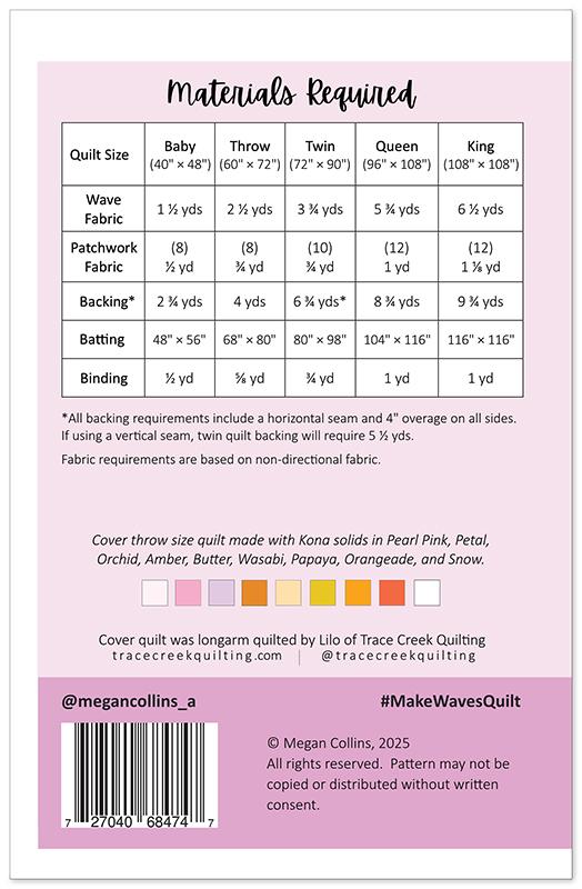 Make Waves Quilt Pattern by Megan Collins Design