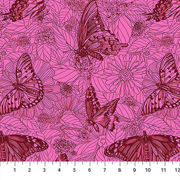 CANDY Winging It, Indelible Ink by Anna Maria for Northcott Fabrics