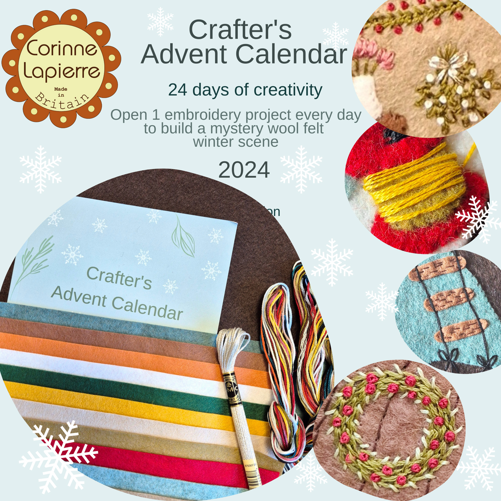 Crafter's Advent Calendar Embroidery Kit by Corinne Lapierre