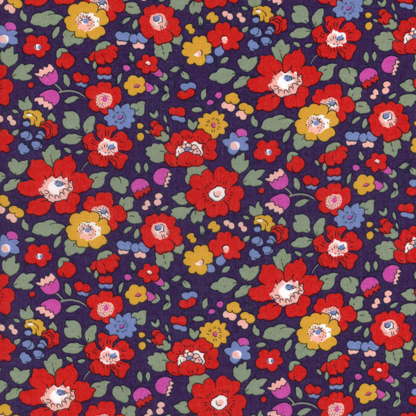 MIDNIGHT Betsy Meadow 100% Tana Cotton Lawn by Liberty of London Fabrics