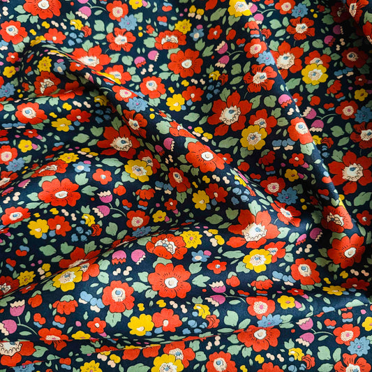 MIDNIGHT Betsy Meadow 100% Tana Cotton Lawn by Liberty of London Fabrics