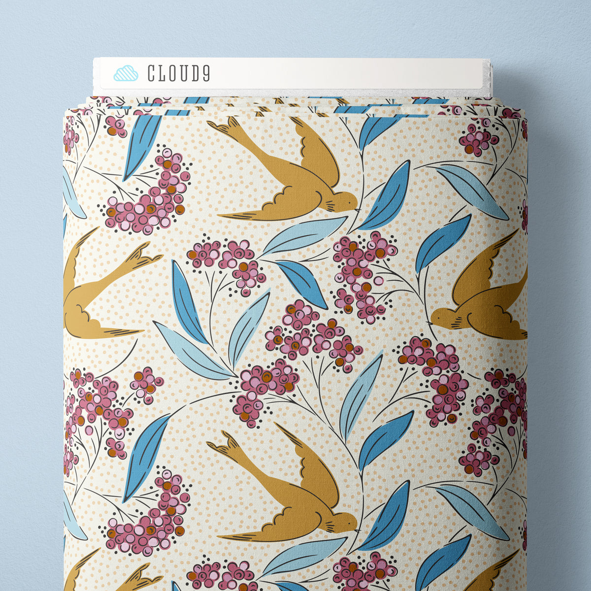 GOLD Planting Time - Blossom & Dot by Kimberly Morgan for Cloud9 Organic Cotton
