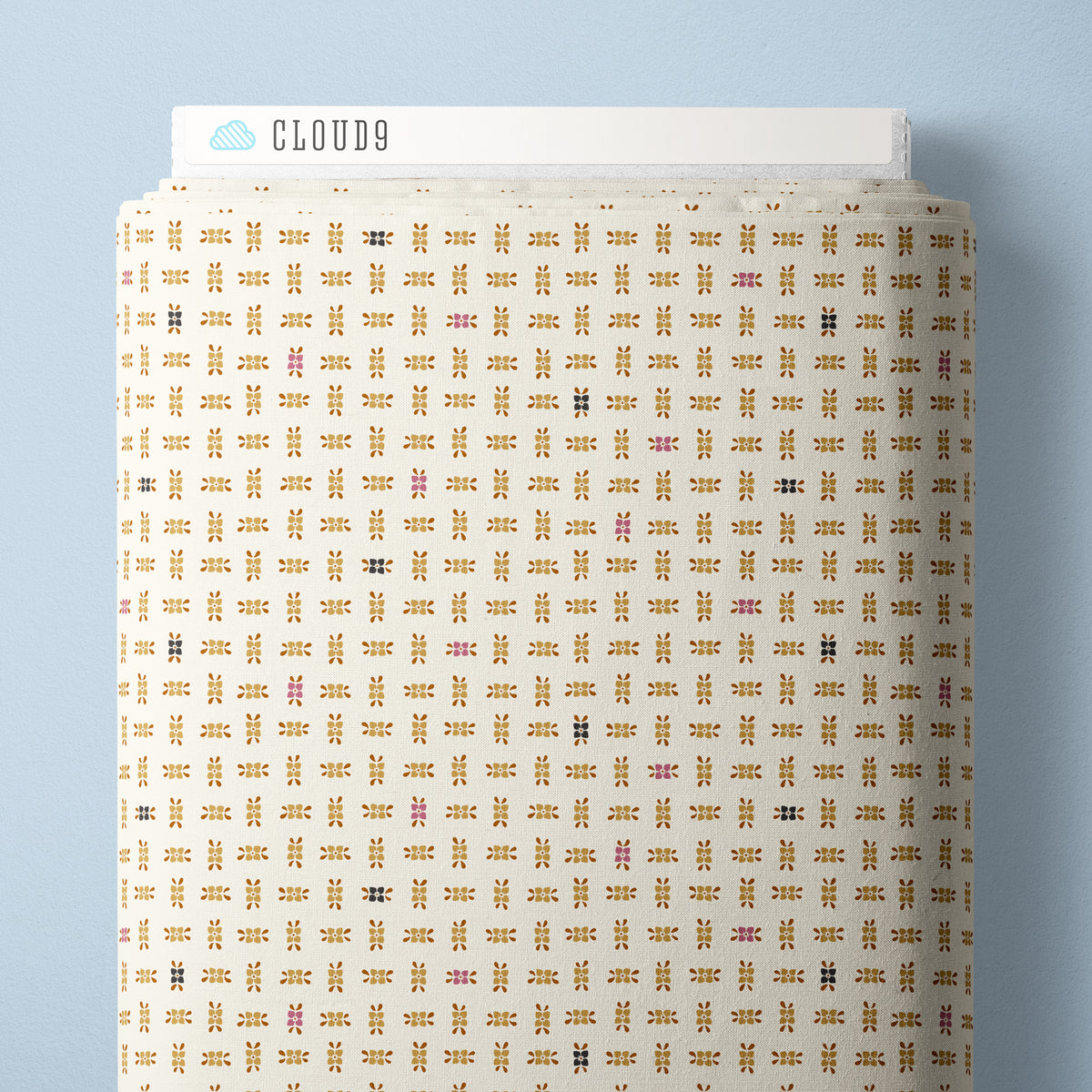 GOLD Floral Weave - Blossom & Dot by Kimberly Morgan for Cloud9 Organic Cotton