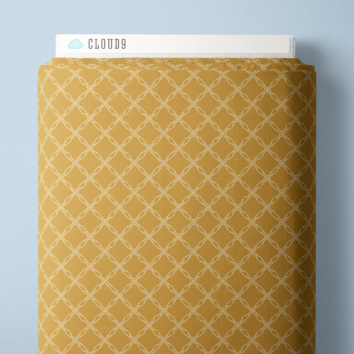 GOLD Dotted Lattice - Blossom & Dot by Kimberly Morgan for Cloud9 Organic Cotton