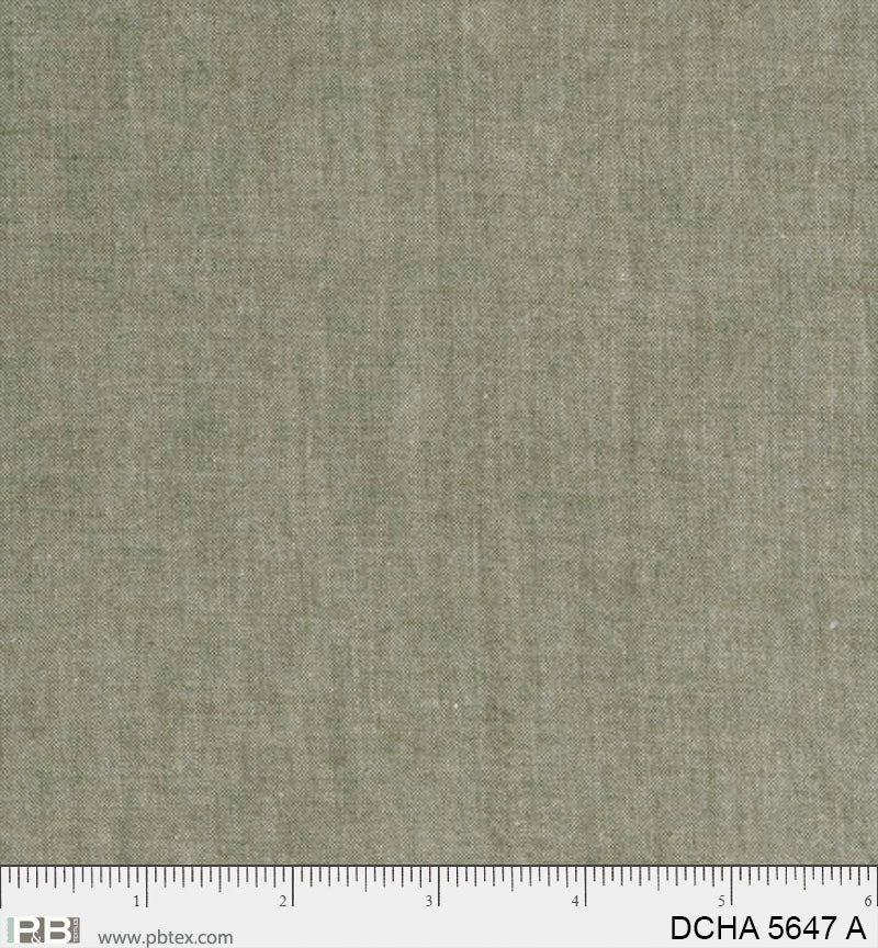 OLIVE Dreamweaver Chambray by P&B Textiles