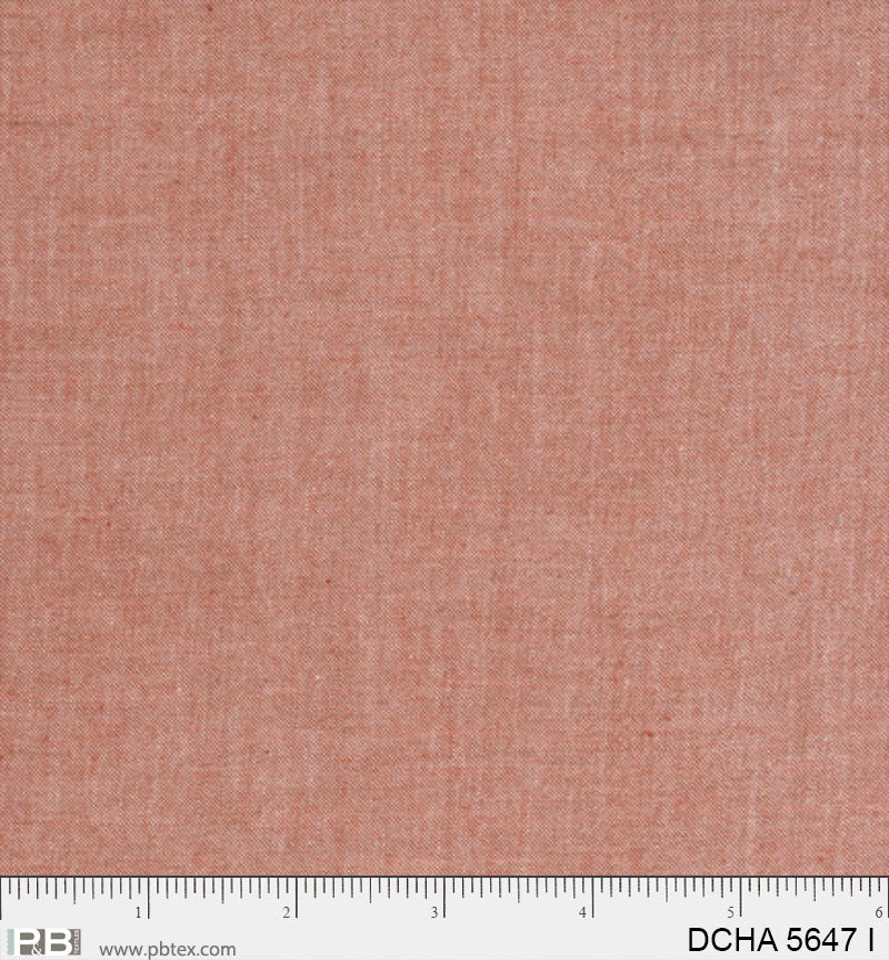 ORANGE Dreamweaver Chambray by P&B Textiles