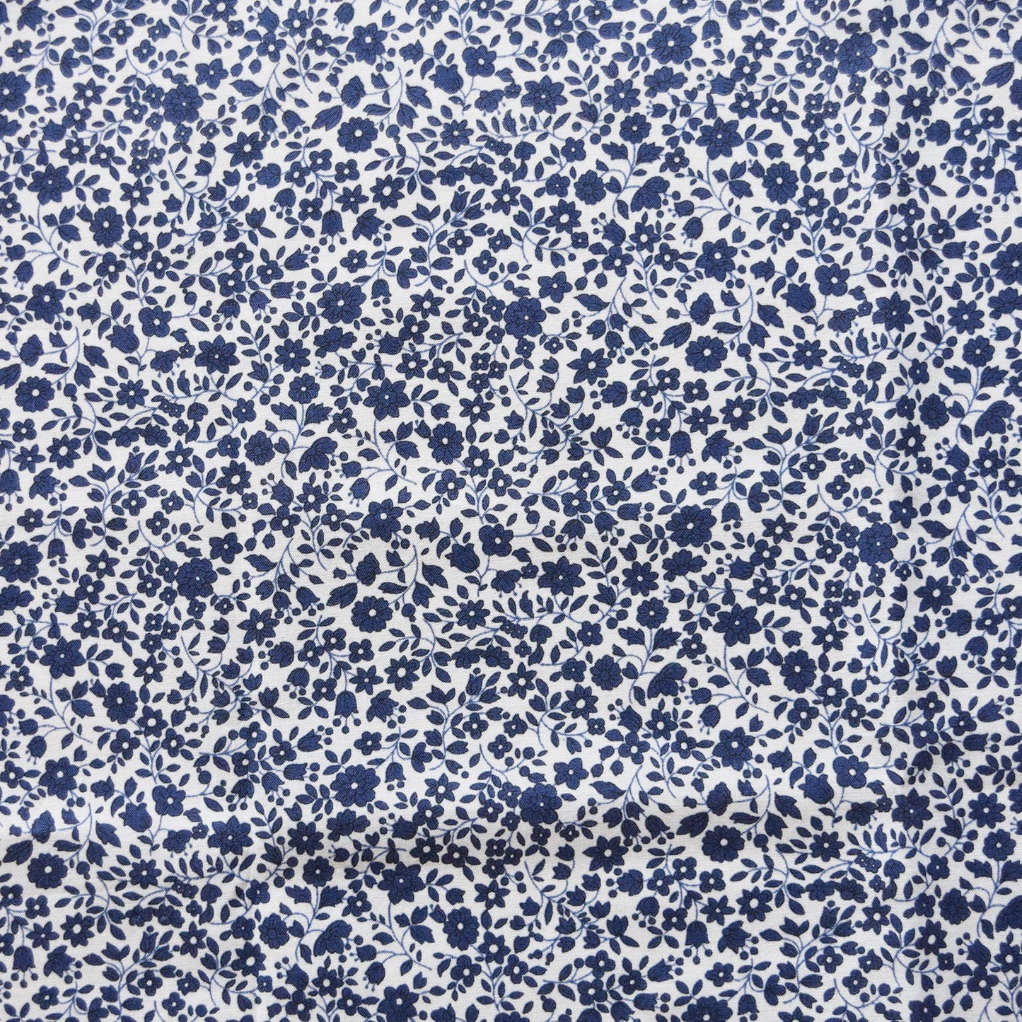 NAVY/WHITE Petite Flowers Flownny Lawn 43A from KOKKA