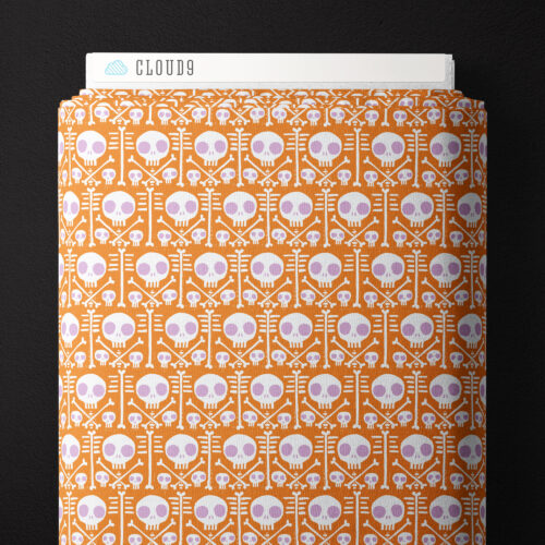 ORANGE X-Ray - Dem Bones by Sarah Watson for Cloud9 Organic Cotton