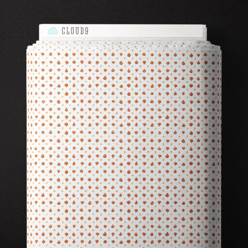 PUMPKIN Skull Dot - Dem Bones by Sarah Watson for Cloud9 Organic Cotton
