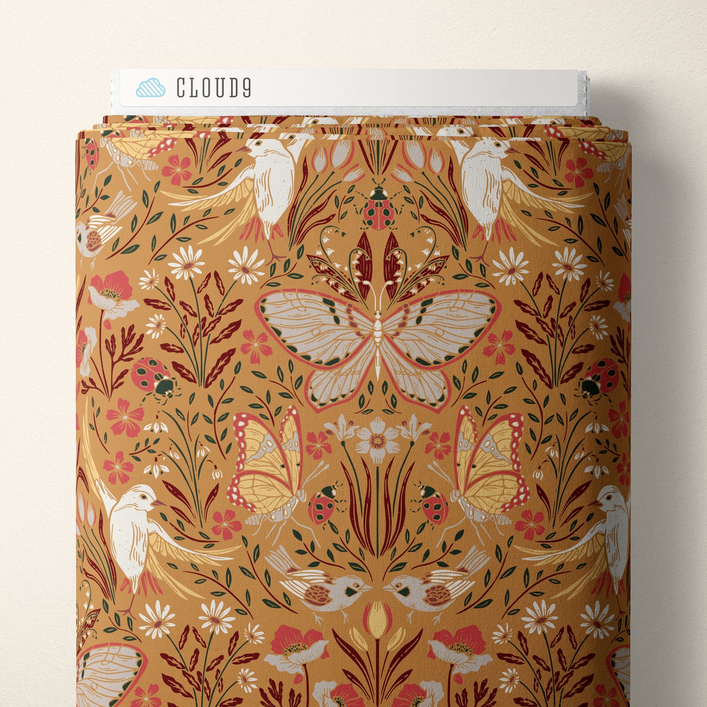 MUSTARD Meadow from Eventide by Jillian Anderson for Cloud9 Organic Cotton