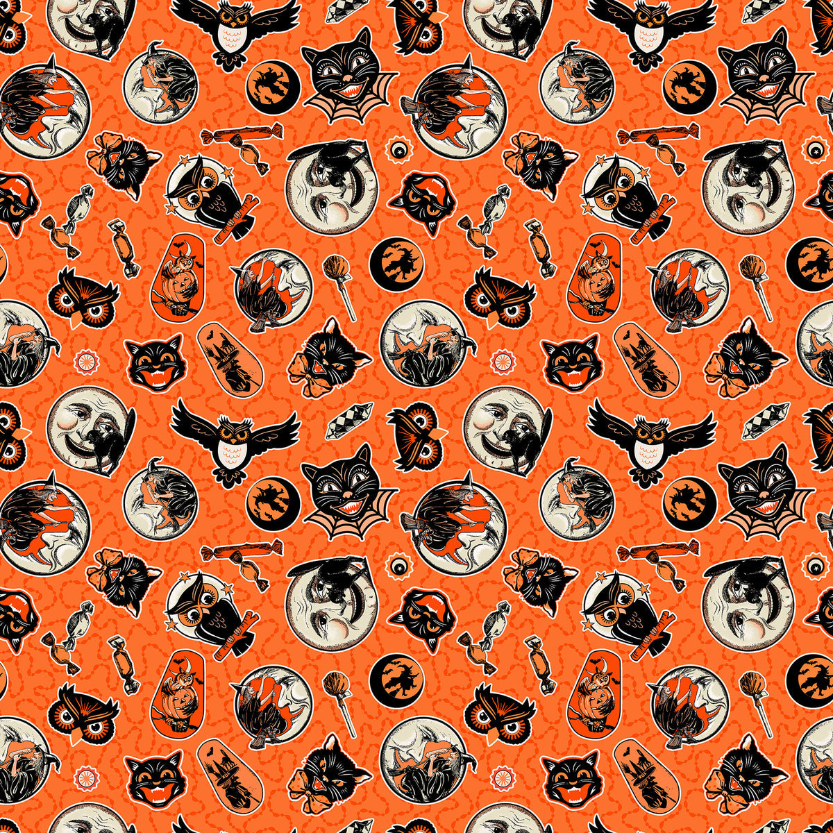 Ephemera, Haunted Hollow by Patrick Lose for Northcott Fabrics