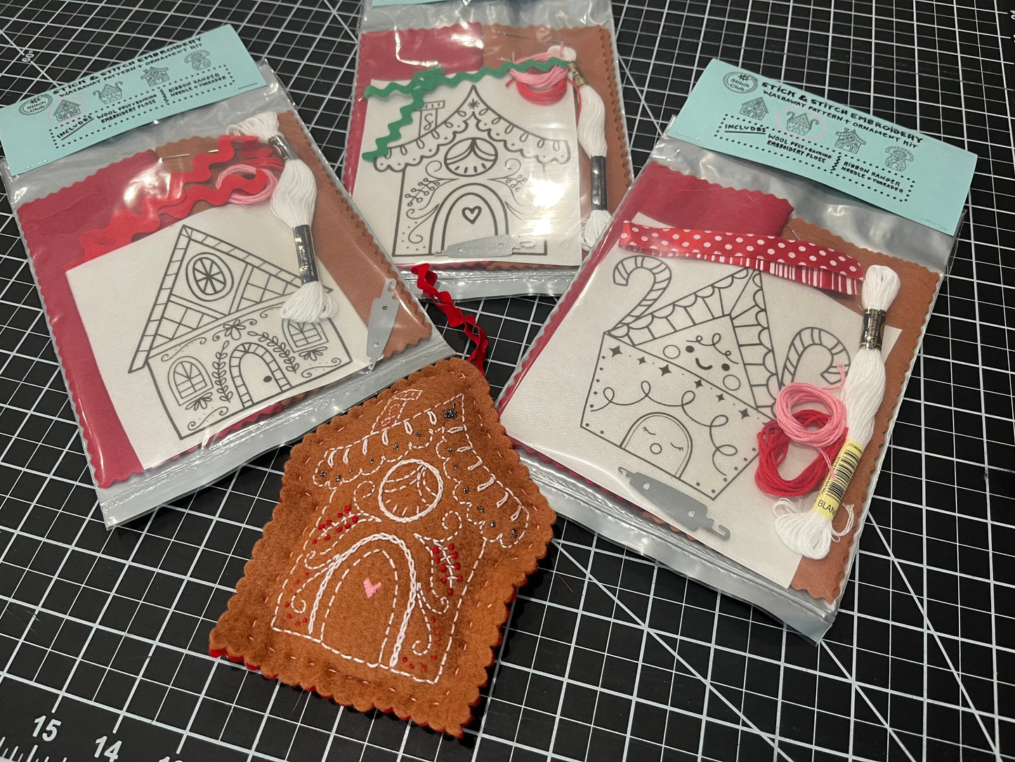 DIY Felt Gingerbread Kit by XO Stitches Stitch Club