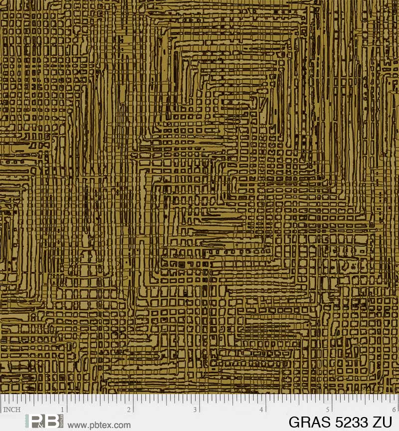 DARK TAN Grasscloth Grass Roots from P&B Textiles