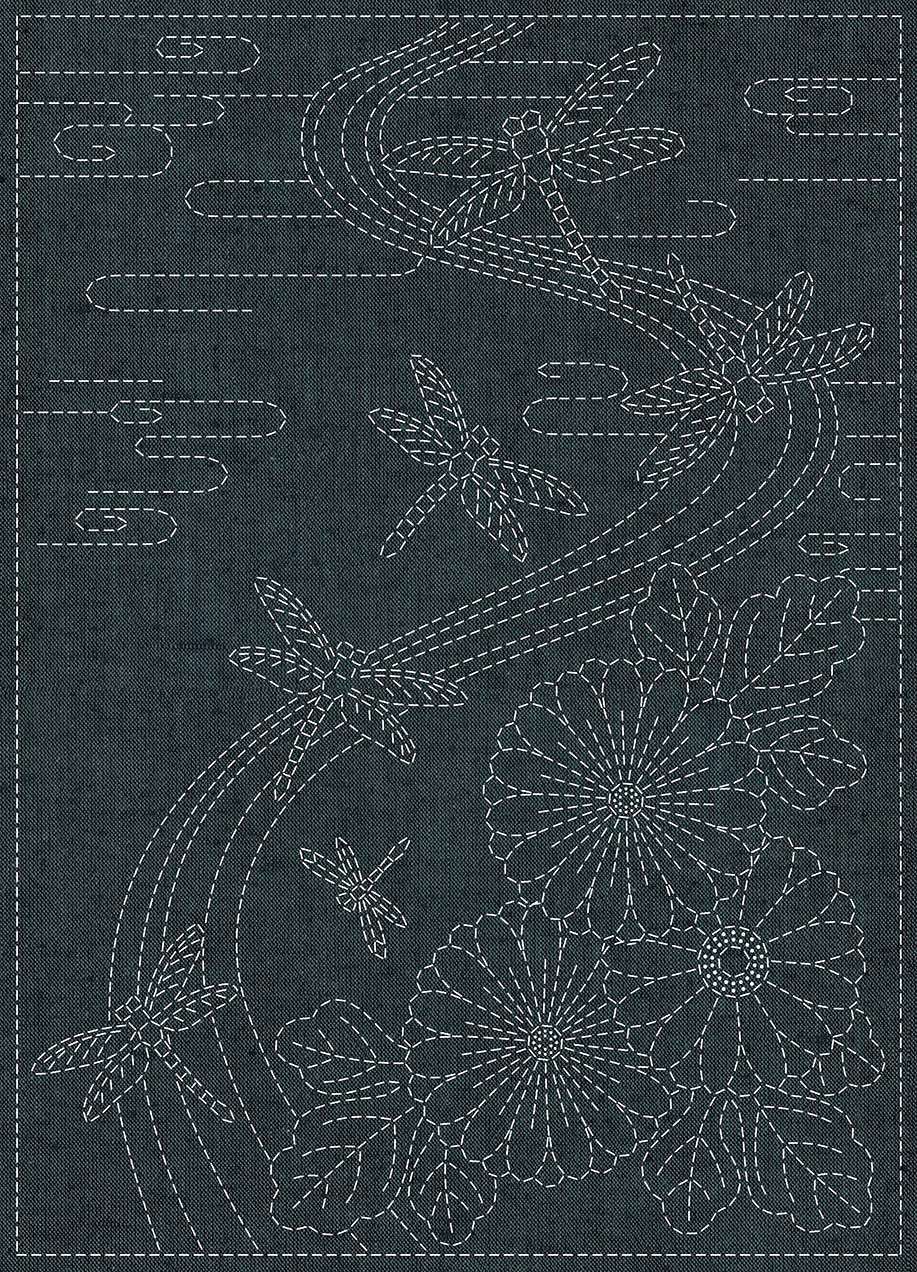 Sashiko Cloth Twilight Dragonfly