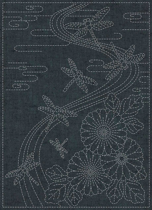 Sashiko Cloth Twilight Dragonfly