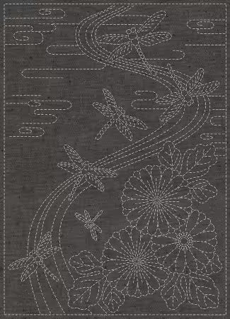 Sashiko Cloth Twilight Dragonfly