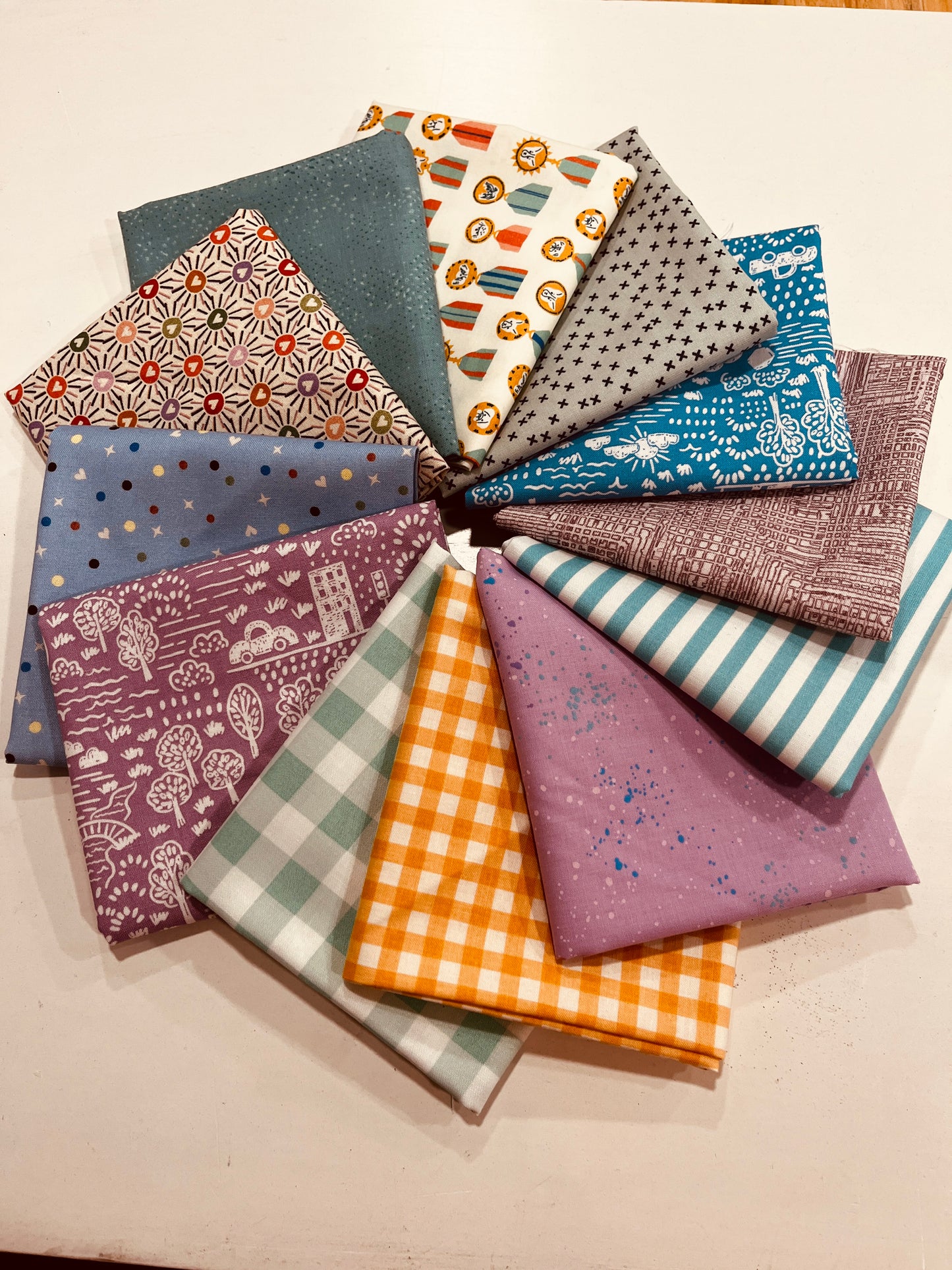 Springtime Picnic 12 Fat Quarter Bundle by Beehive Craft Studio