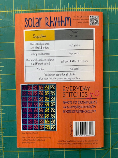 Solar Rhythm Quilt Pattern from Everyday Stitches
