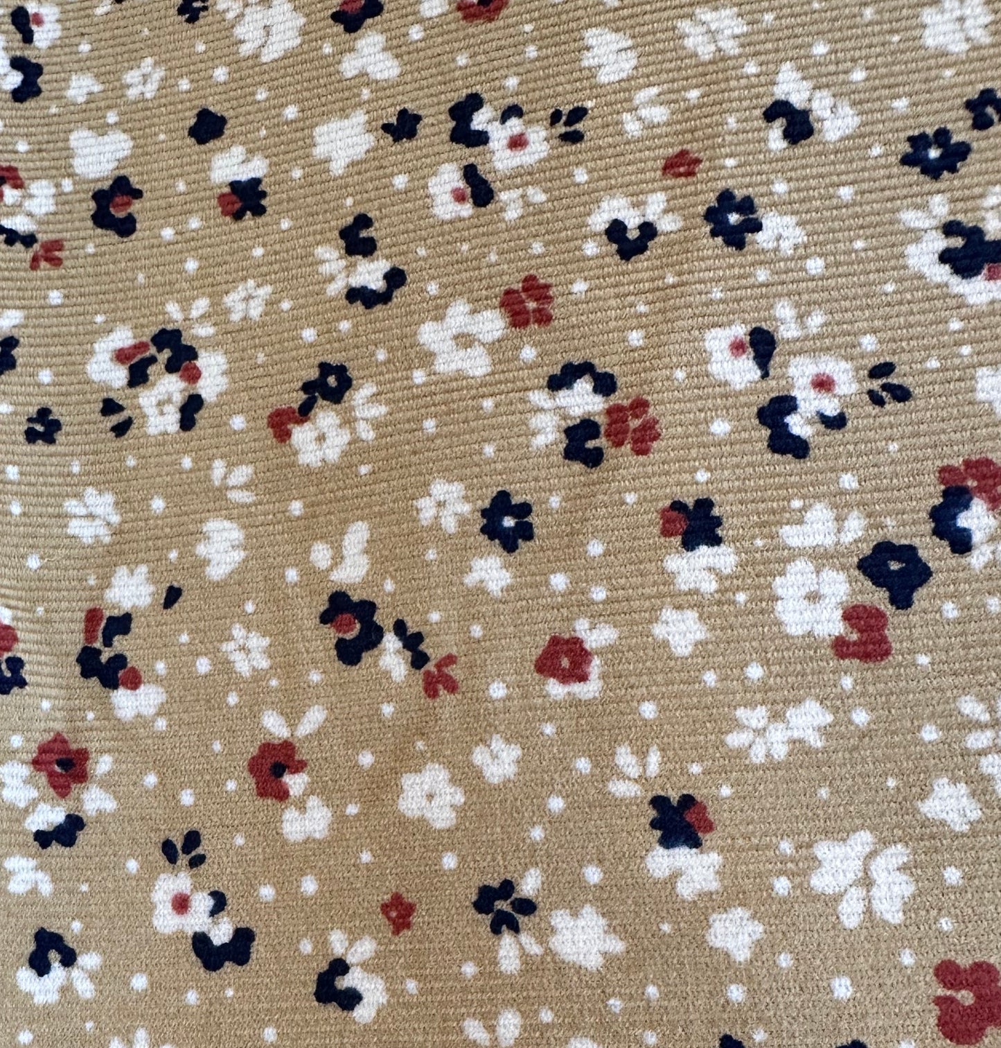 TAN Ditsy Floral Pinwale Corduroy from Kokka