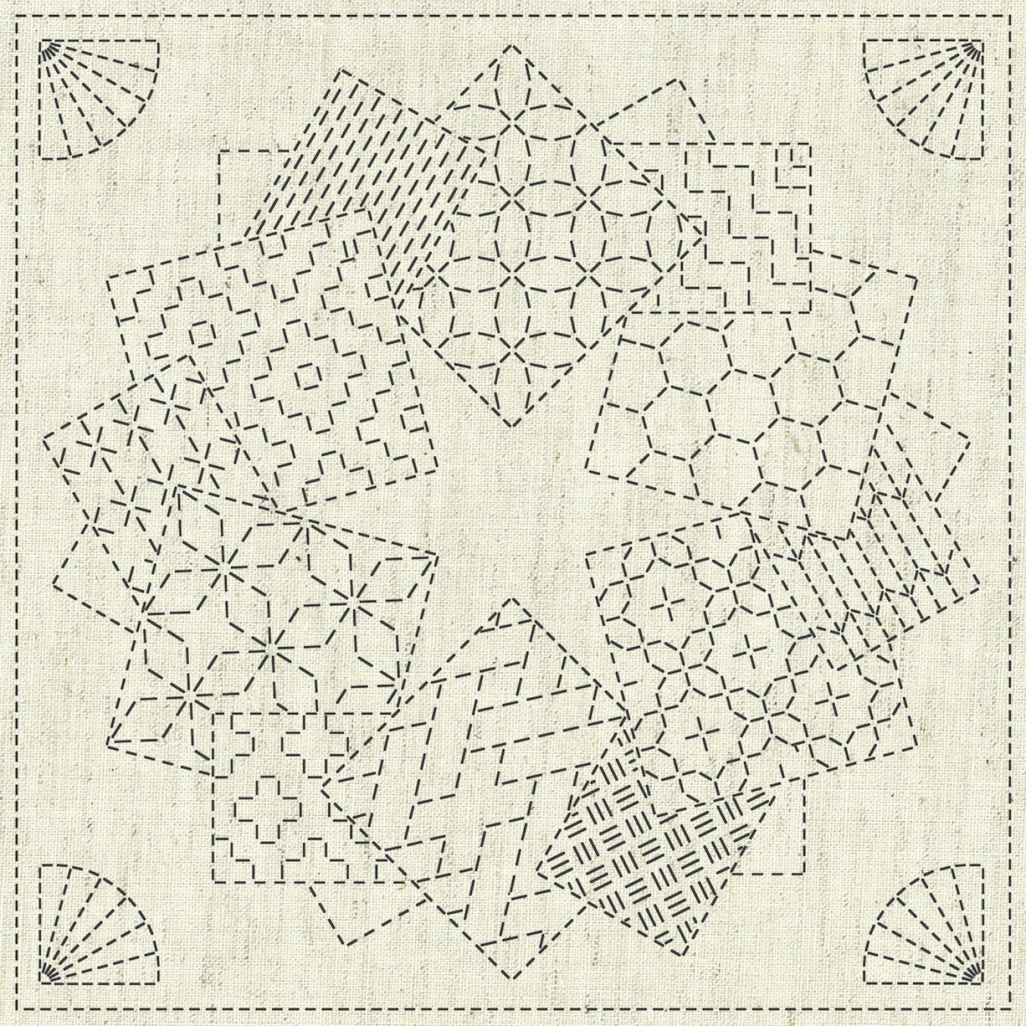 Natural Sashiko Cloth from QH Textiles Pty, Ltd.
