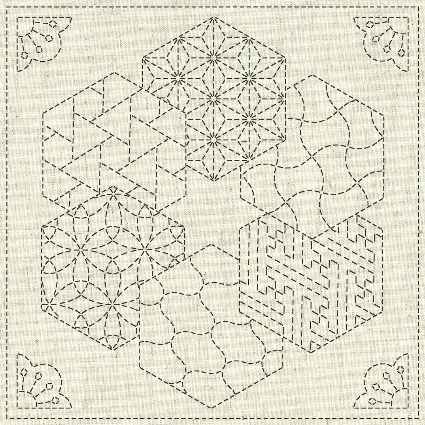 Natural Sashiko Cloth from QH Textiles Pty, Ltd.