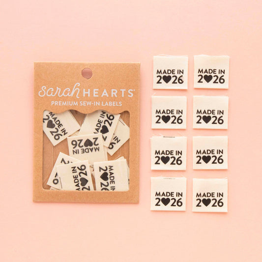 Made in 2026 Labels from Sarah Hearts