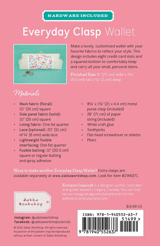 Everyday Clasp Wallet from Zakka Workshop