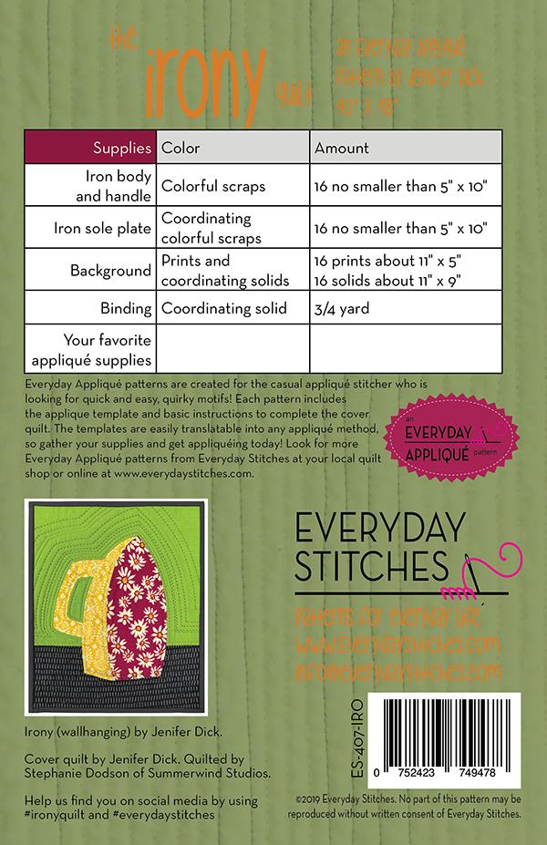 The Irony Quilt Pattern from Everyday Stitches