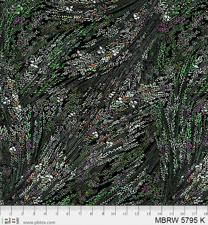 BLACK Meadow Breeze 108" Wideback from P&B Textiles