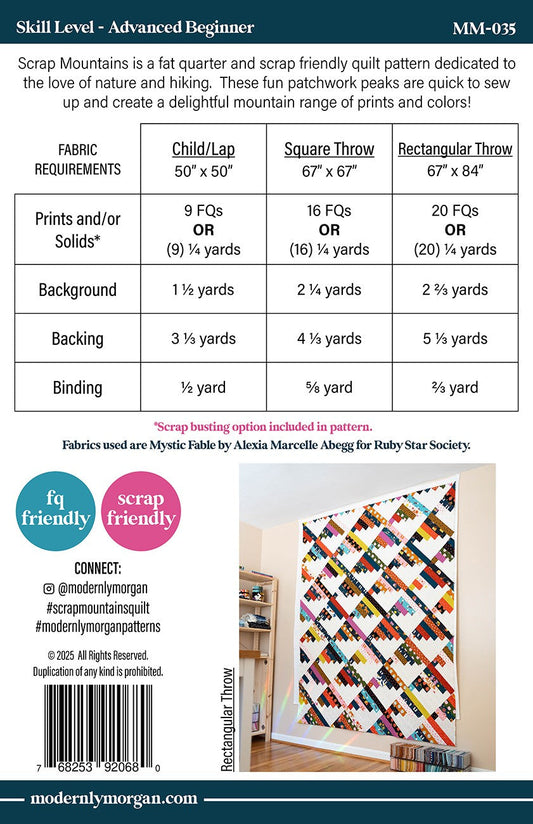 Scrap Mountains Quilt Pattern from Modernly Morgan