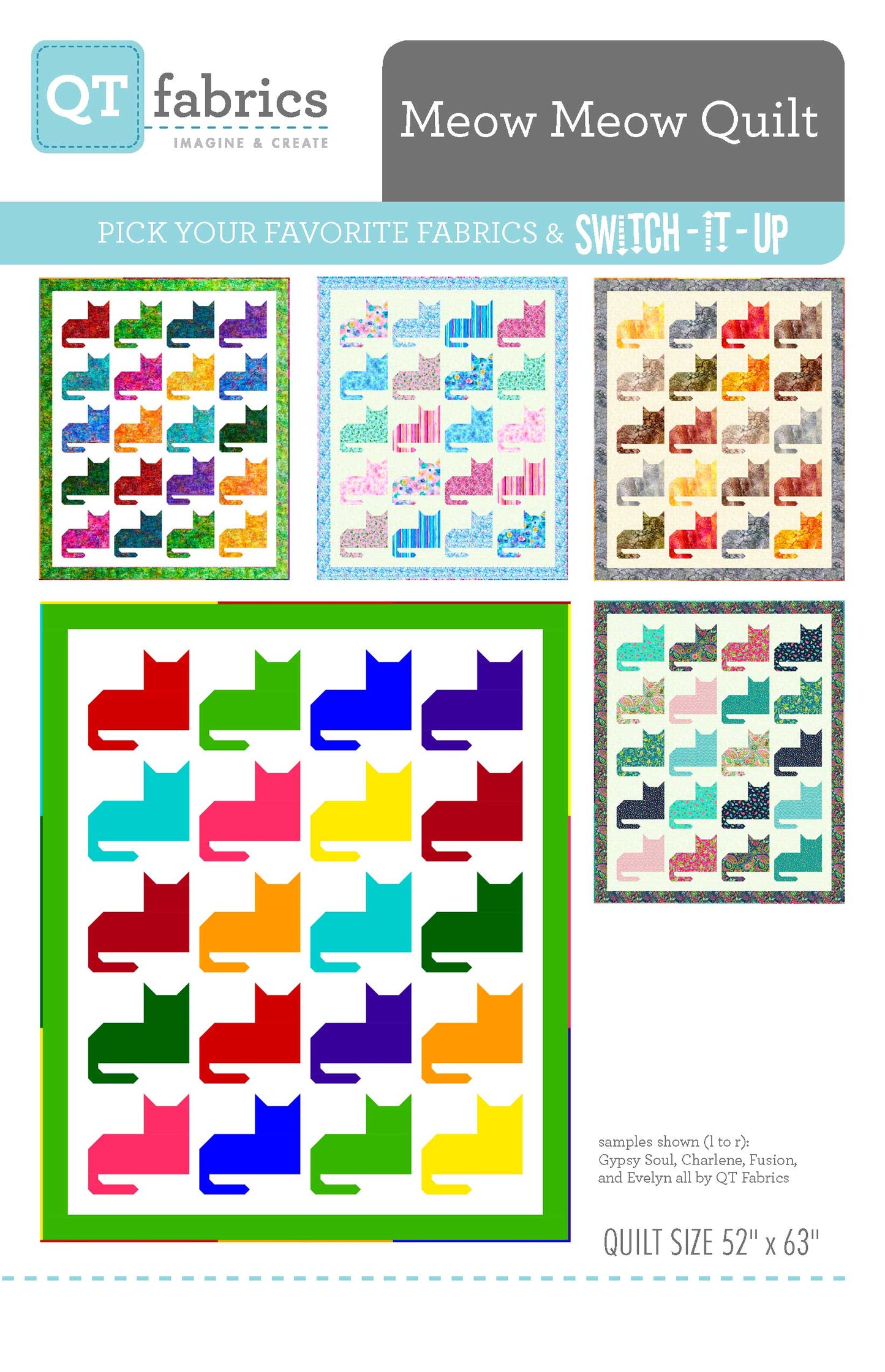 Meow Meow Quilt Pattern from QT Fabrics