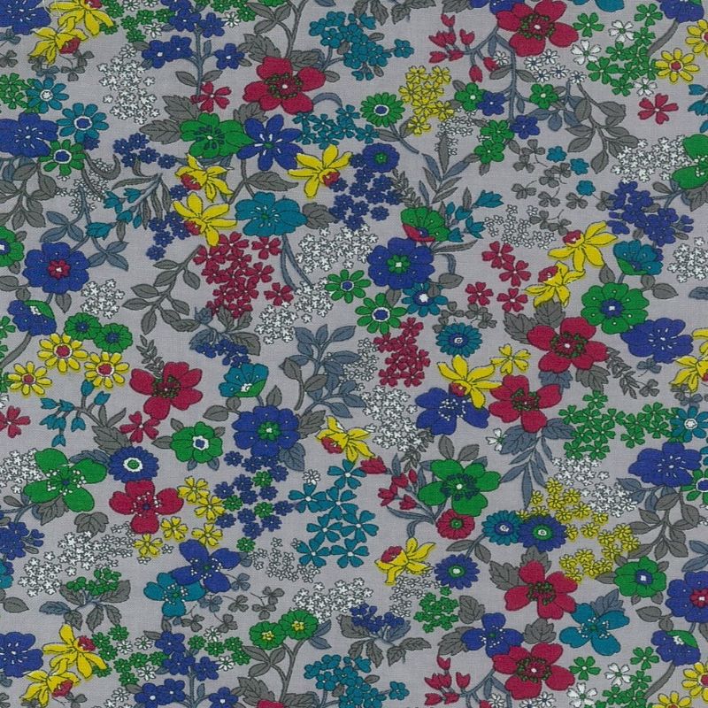 BLUE Fall Floral 6D, Flownny I Lawn from KOKKA