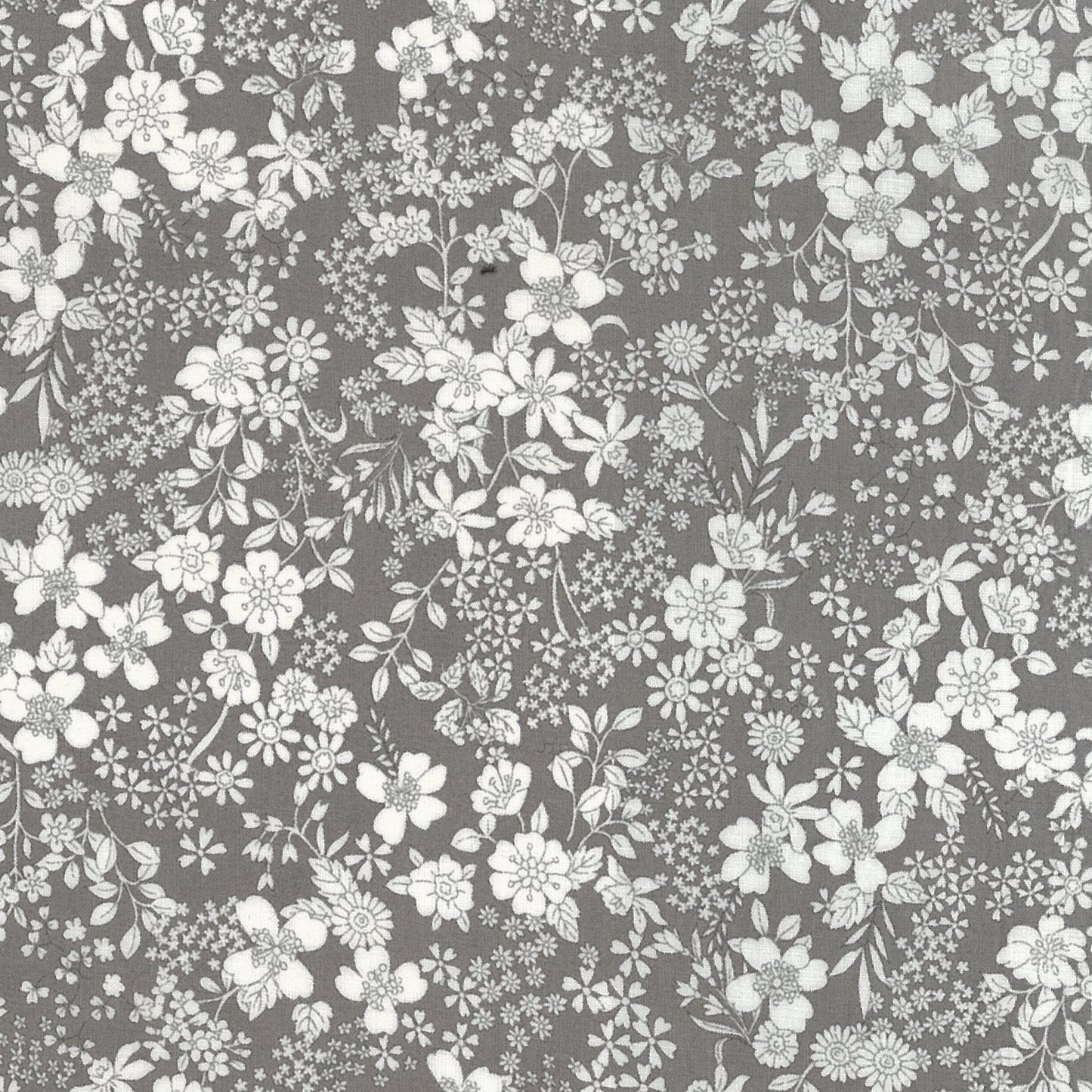 GREY Floral Flownny Lawn 15E from KOKKA